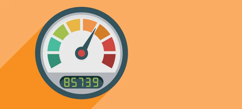 Illustration of a gauge with the needle in the yellow zone and a digital display reading 85739 on an orange background, highlighting Behavioral Safety Leadership concepts.