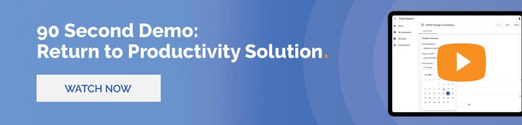 COVID-19 Return to Work and Productivity SaaS Solution