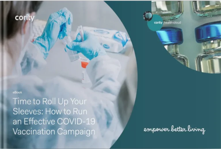 Gloved hands preparing a COVID-19 vaccine with vials and campaign text highlighting workforce COVID-19 vaccination effectiveness.