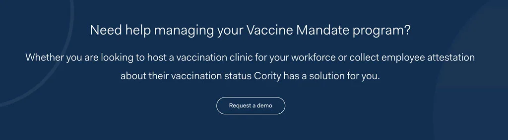 Request a vaccination management demo