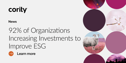 92% of organizations increasing investments to improve ESG