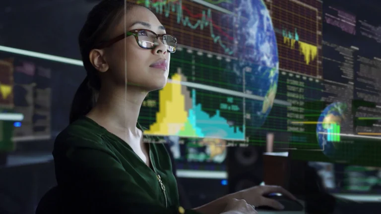 switching ehs vendors easily blog woman looking at data photo cority