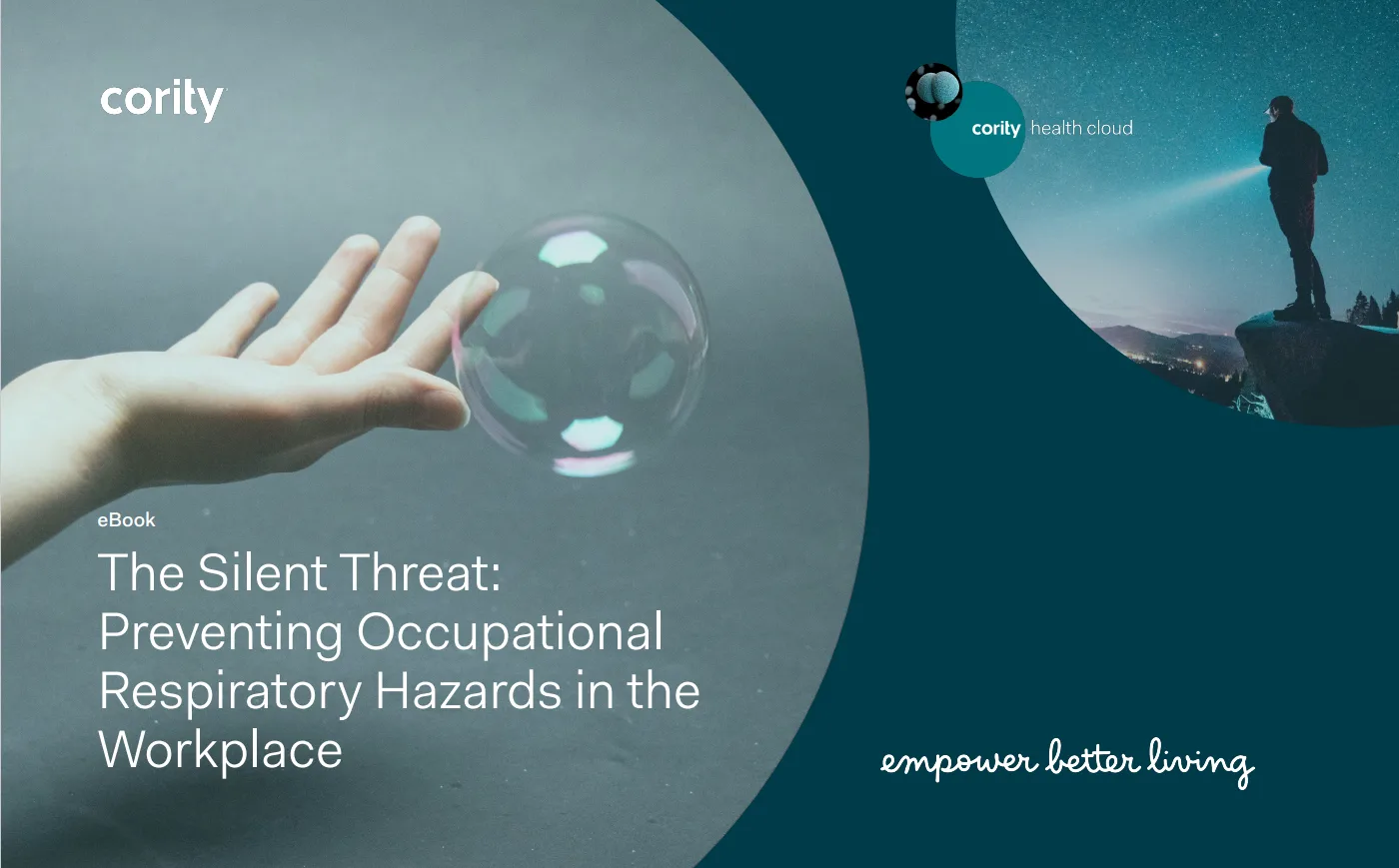 A hand reaches toward a bubble displaying tips for preventing respiratory hazards in the workplace.