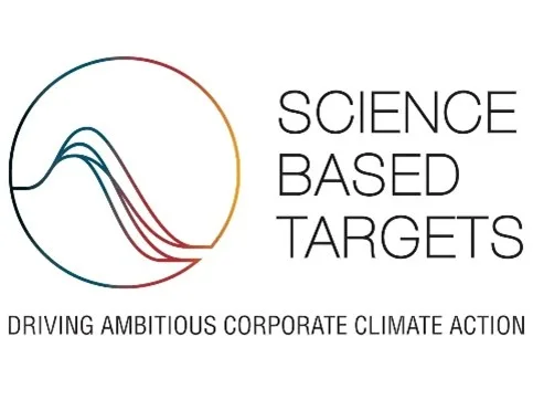 Science Based Targets logo with the text Driving Ambitious Corporate Climate Action, highlighting commitment to ESG Standards on a white background.