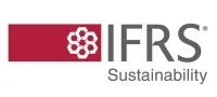 IFRS Sustainability logo with a red hexagonal design to the left of the text, representing alignment with leading ESG Standards.