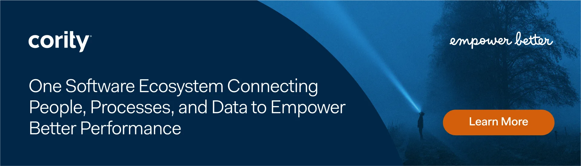 Cority ad: One software ecosystem with a multilingual UX connecting people, processes, and data to empower better performance.