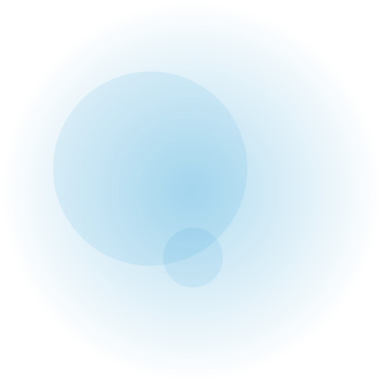 A solid, bright blue circle with a faint, soft-edged border, centered on a transparent background—perfect for illustrating a homepage redesign concept.