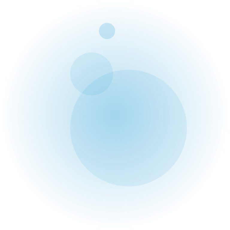 A solid blue circle with a subtle, soft-edged gradient that fades slightly at the edges, evoking a fresh, modern look perfect for a homepage redesign, set against a transparent background.