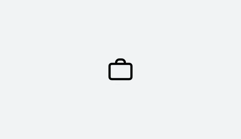 A simple black outline of a briefcase icon, centered on a light gray background, symbolizing professionalism and organization—ideal for representing an EHS Software Platform.