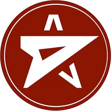 A white stylized letter A with angular design and arrow elements, representing ESG Advisory Services, inside a solid maroon circle with a double-lined border.