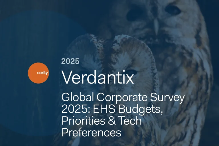 2025 Verdantix Global Corporate Survey 2025: EHS Budgets, Priorities, EHS Software Trends & Tech Preferences licenced by Cority.