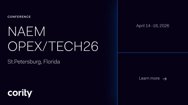 Dark-themed conference announcement for NAEM OPEX/TECH26 in St. Petersburg, Florida. Discover the latest in EHS software with Cority on April 14-16, 2026. Learn more—Cority features on the image.