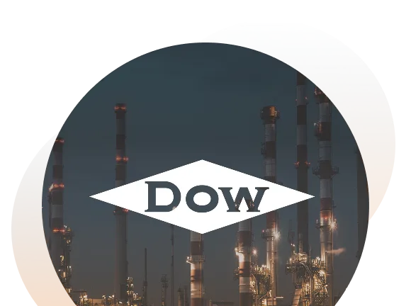 Industrial logo with smokestacks background