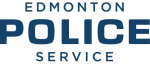 Edmonton Police Service logo with the words Edmonton Police Service in bold, blue uppercase letters on a white background, reflecting their commitment to safety management software and public security.
