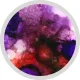 Circular abstract artwork with swirling shades of purple, red, black, and white, featuring a marbled, cloudy texture inside a gray border. Circular abstract artwork with swirling shades of purple, red, black, and white, featuring a marbled, cloudy texture inside a gray border.
